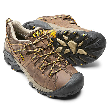 KEEN Targhee II Men's Shoes – Cascade Brown/Golden Yellow, Leather Slip-On Sandals (SALE DEAL)