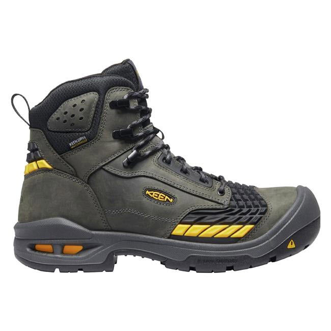 A single Keen Troy 6" KBF WP Magnet hiking boot in men's size, featuring a high ankle design and rugged, non-slip sole.