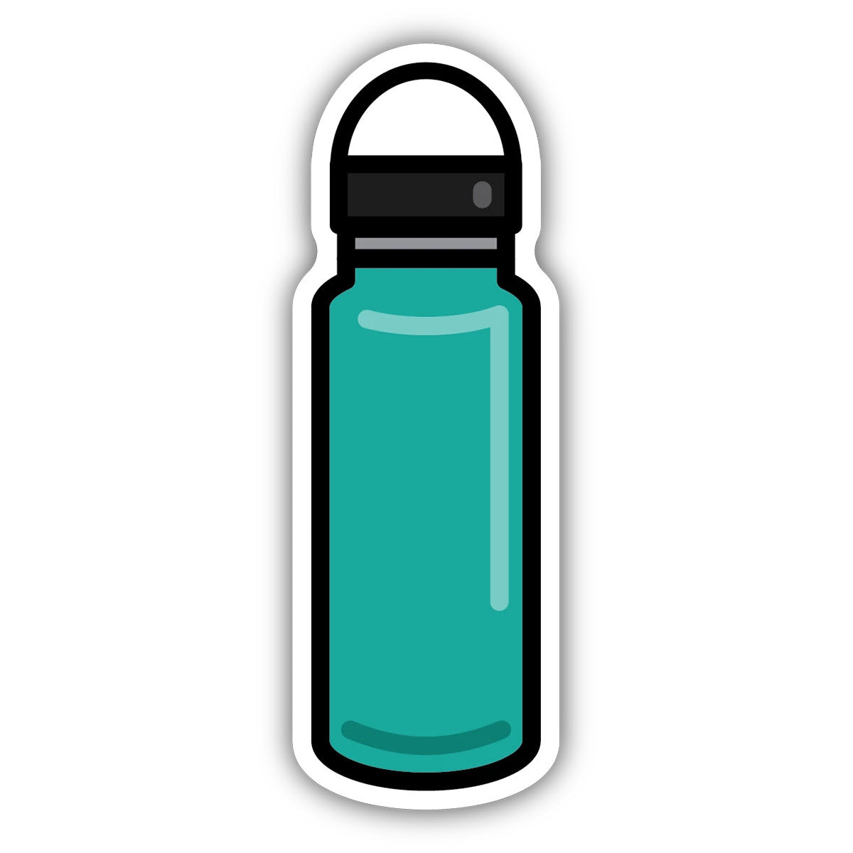 Stickers Northwest sticker of a weatherproof teal water bottle with a black cap.