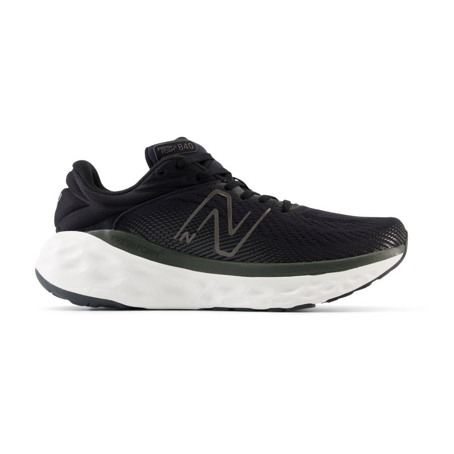 A New Balance Fresh Foam X 840v1 Blacktop/Black running shoe, displayed in profile on a white background.