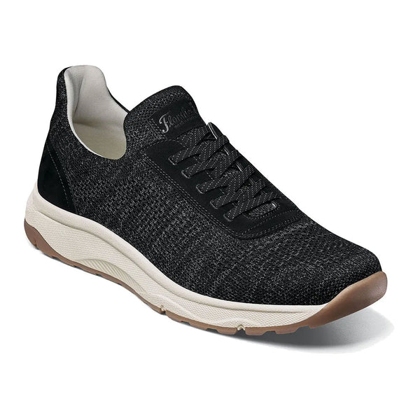 FLORSHEIM SATELLITE KNIT ELASTIC LACE SLIP ON SNEAKER BLACK - MENS