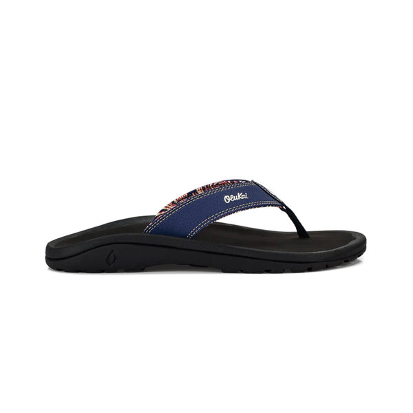OLUKAI OHANA FLIP FLOP NAVY/ONYX - MENS - Lamey Wellehan Shoes