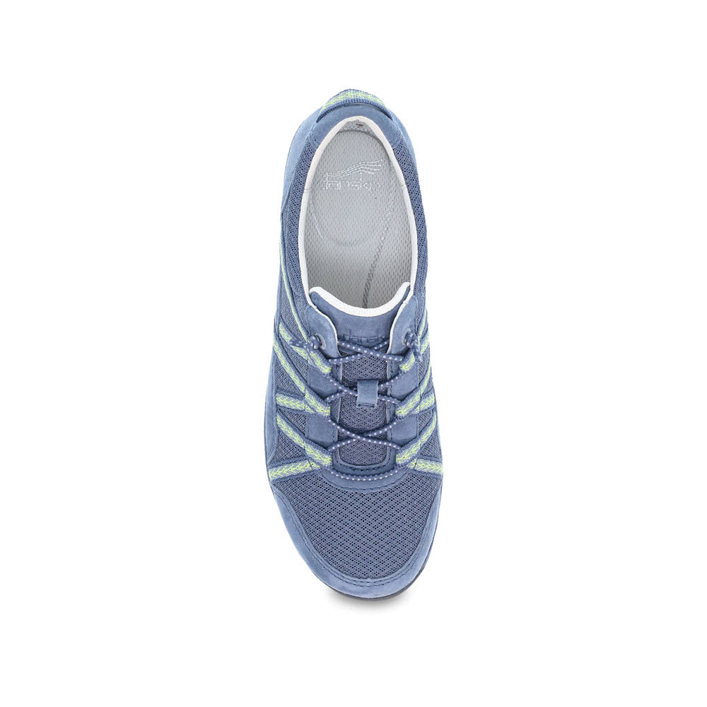 Single DANSKO Harlyn Blue sneaker with premium support on a white background.