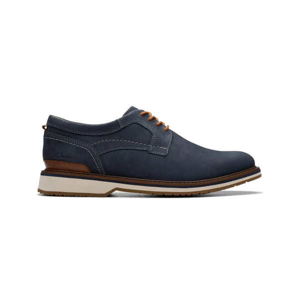 CLARKS MONAHAN PLAIN TOE LACE OXFORD NAVY NUBUCK - MENS - Lamey Wellehan Shoes CLARKS MONAHAN PLAIN TOE LACE OXFORD NAVY NUBUCK - MENS - Lamey Wellehan Shoes