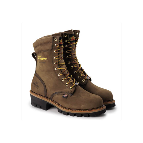 THOROGOOD 9 INCH SAFETY TOE WATERPROOF INSULATED LOGGER MADE IN