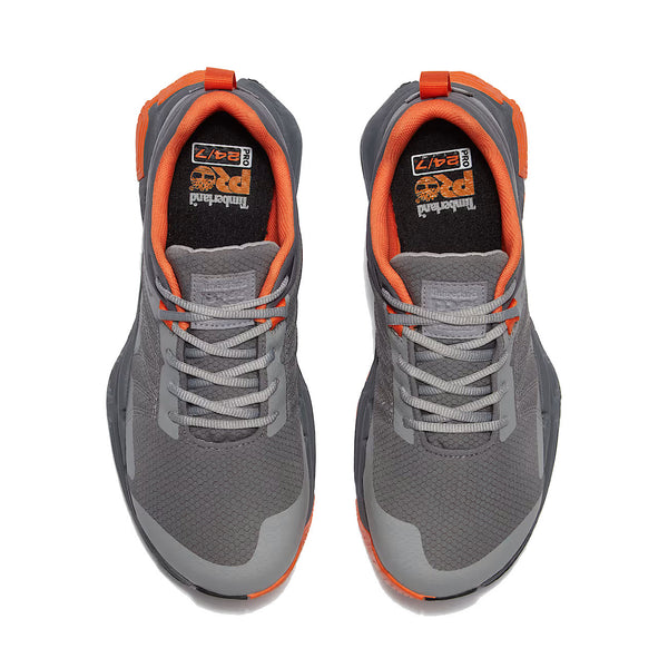 TIMBERLAND ALLOY TOE LACE OXFORD GRAY MESH ORANGE - MENS - Lamey
