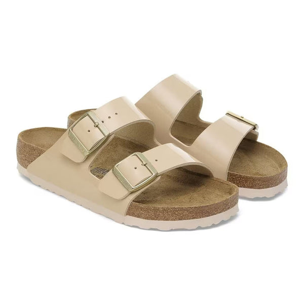 BIRKENSTOCK ARIZONA PATENT SAND - WOMENS - Lamey Wellehan Shoes
