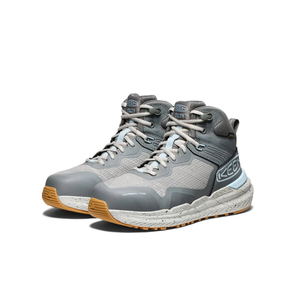 KEEN SAFETY TOE SYNCHRO MID WATERPROOF BOOT STEEL GREY GUM -WOMENS