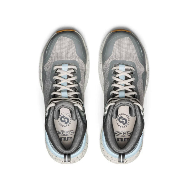 KEEN SAFETY TOE SYNCHRO MID WATERPROOF BOOT STEEL GREY GUM -WOMENS