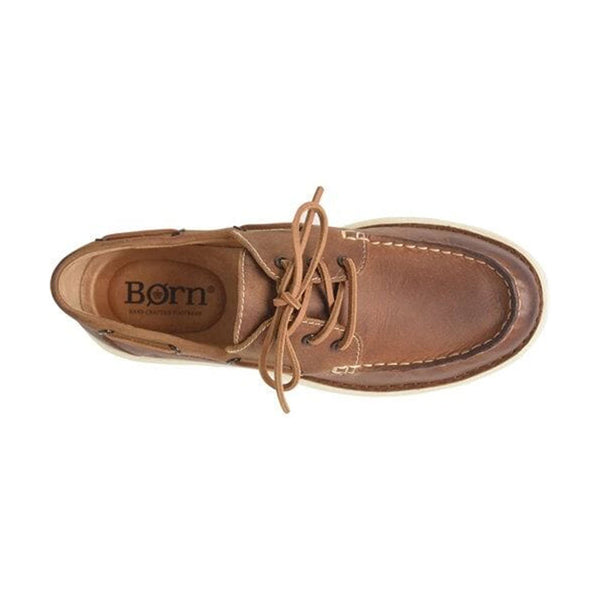 BORN MARINER 3 EYE LACE BOAT SHOE TAN - MENS - Lamey Wellehan Shoes
