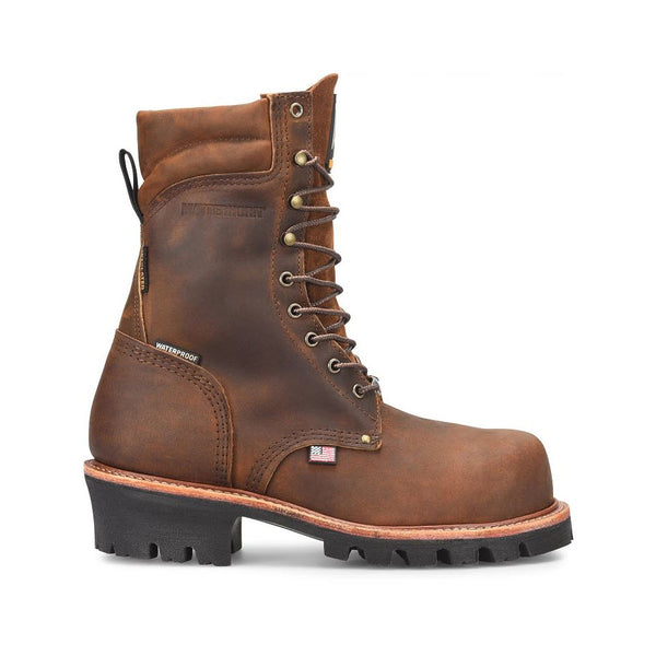 CAROLINA MATTERHORN USA 9 INCH ST LOGGER CRAZY HORSE BROWN - MENS