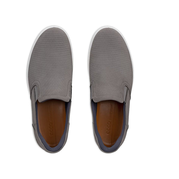 ECCO SOFT 7 EASY SLIP ON STEEL GRAY - MENS - Lamey Wellehan Shoes