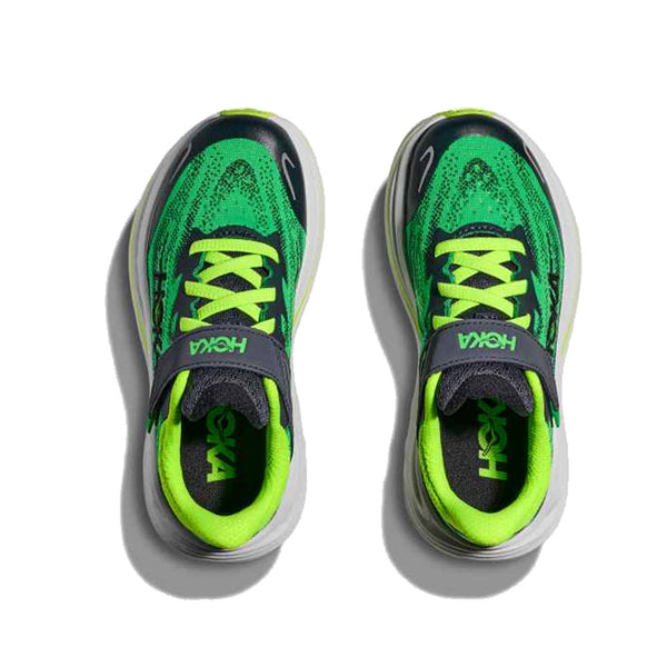 HOKA CLIFTON 10 LITTLE KIDS SPRING GREEN - KIDS - Lamey Wellehan Shoes