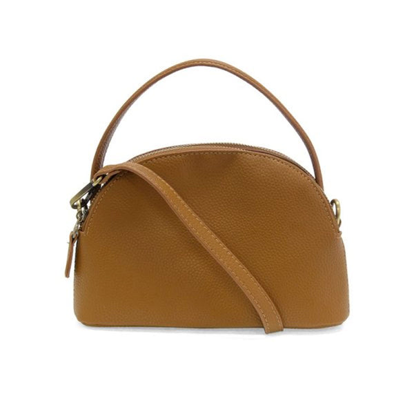 JOY SUSAN LARISSA DOUBLE ZIP DOME CROSSBODY BAG SADDLE - Lamey