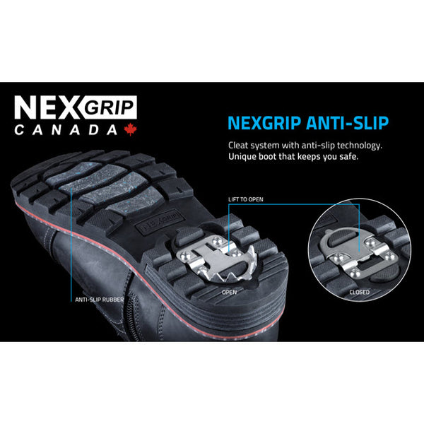 noix NEXGRIP ICE WHISKEY LEATHER SIDE ZIP BROWN - MENS - Lamey Wellehan