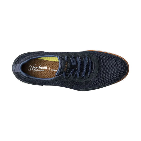 ガナッシュ FLORSHEIM LAUNCH KNIT ELASTIC LACE SLIP ON NAVY - MENS - Lamey