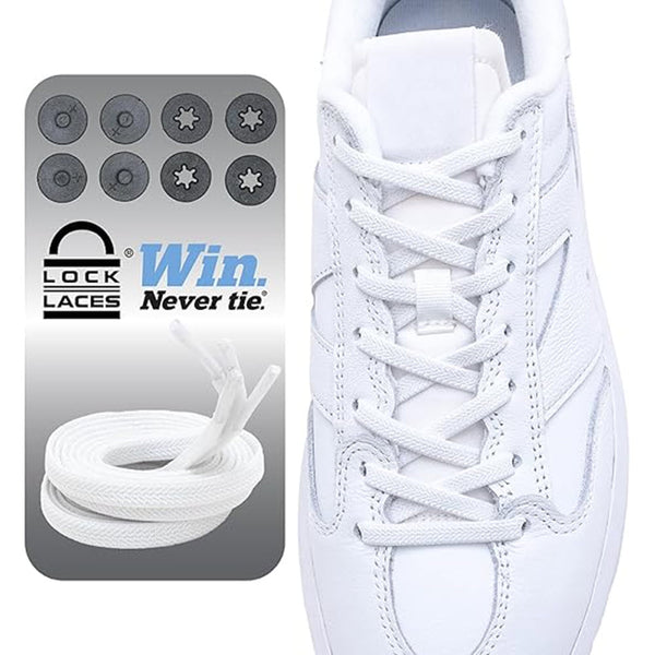 LOCK LACES FLAT WHITE - Lamey Wellehan Shoes