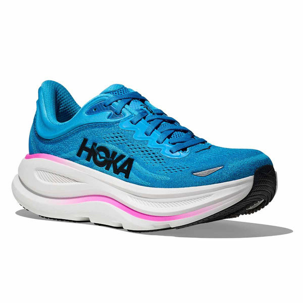 HOKA BONDI 9 SKYWARD BLUE/NEON FUCHSIA - WOMENS - Lamey Wellehan Shoes