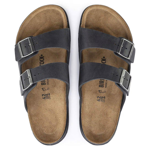 BIRKENSTOCK ARIZONA CROSSTOWN OILED BLACK - MENS - Lamey Wellehan