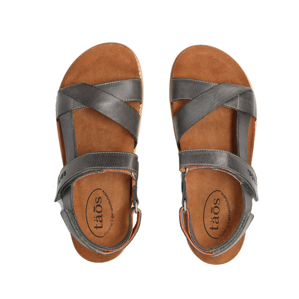TAOS SIDEWAYS SANDAL STEEL - WOMENS - Lamey Wellehan Shoes