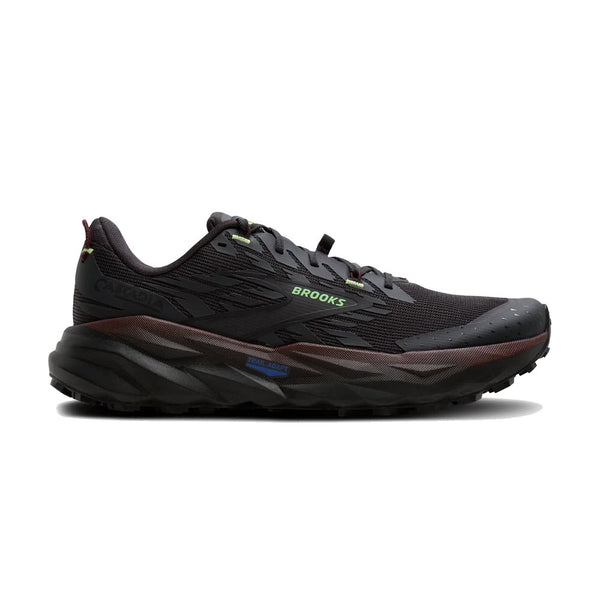 harukecyon BROOKS CASCADIA 19 PHANTOM/RUM RAISIN/GREEN - MENS - Lamey