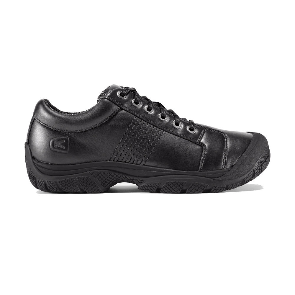 Keen black lace-up sneaker with a slip-resistant outsole.