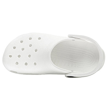 Crocs Cayman White slip-on shoe with perforations on the upper surface.