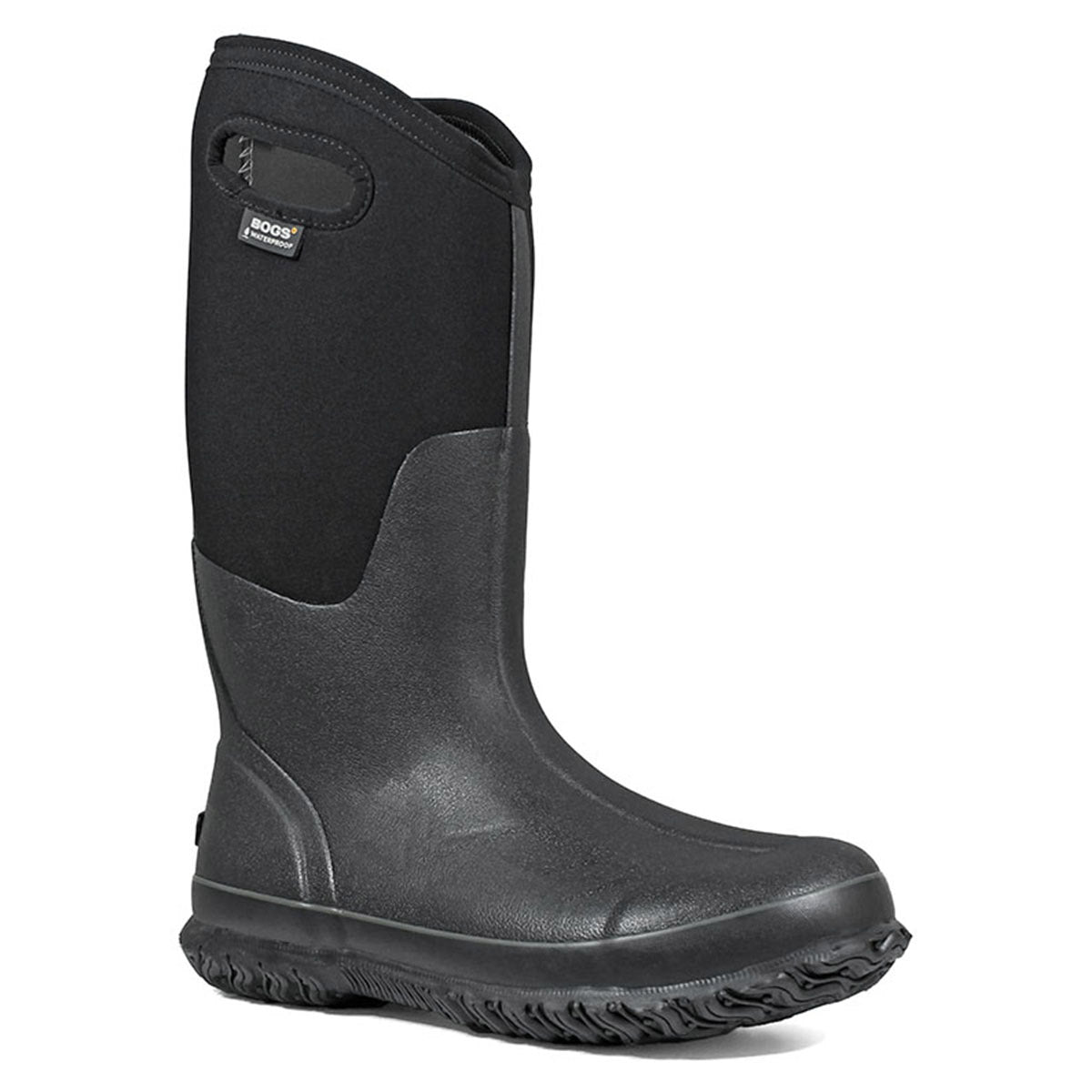 Bogs Classic Tall Black - Women's waterproof boot with neoprene shaft and rubber outsole.
