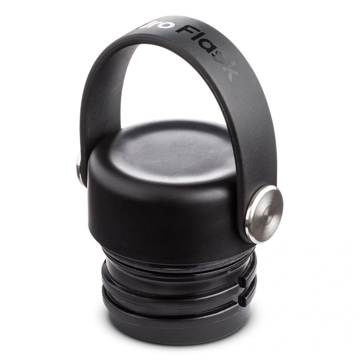 Hydro Flask Standard Flex Straw Cap in Black with handle.