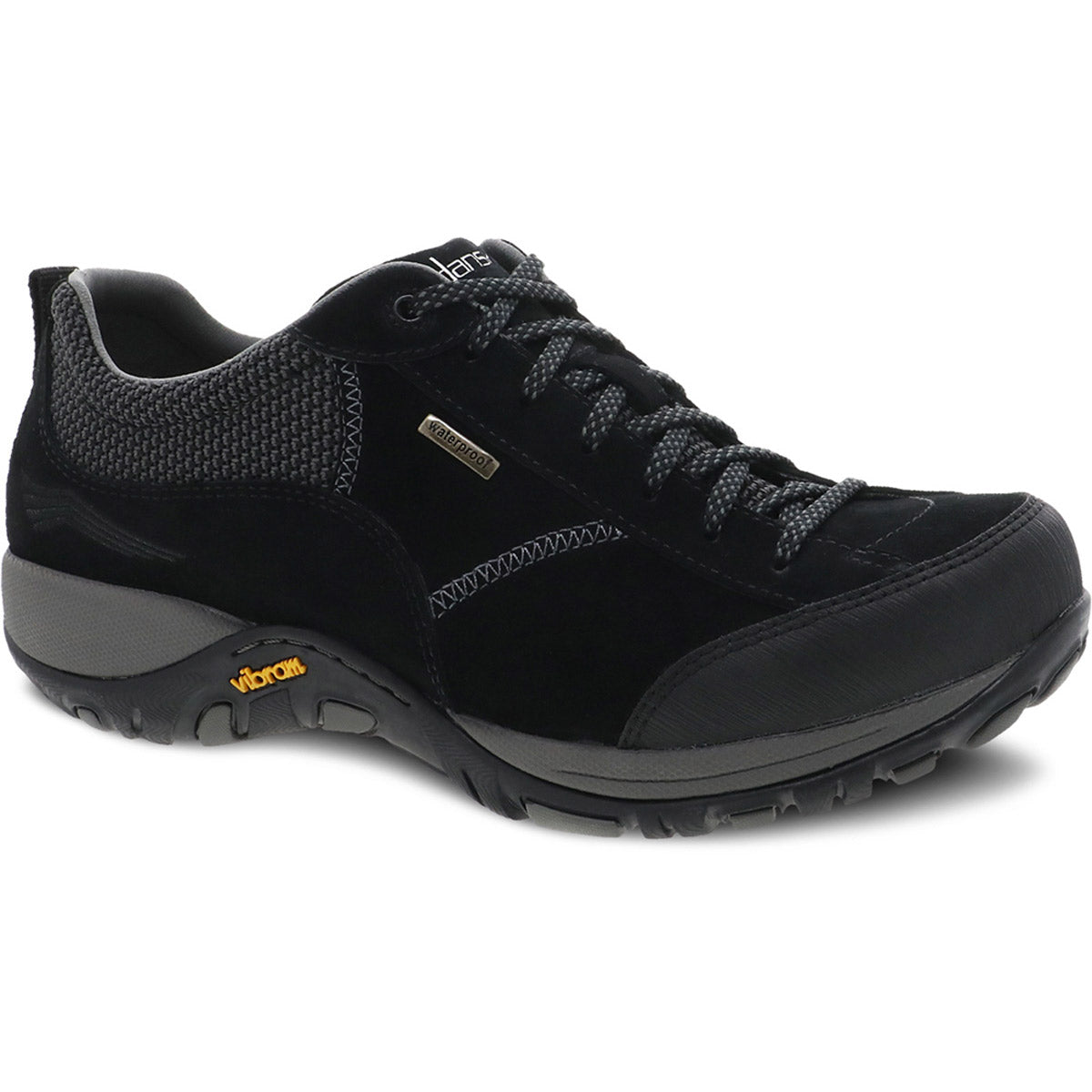 Dansko hiking shoe with a slip-resistant Vibram® rubber outsole and waterproof leather uppers.