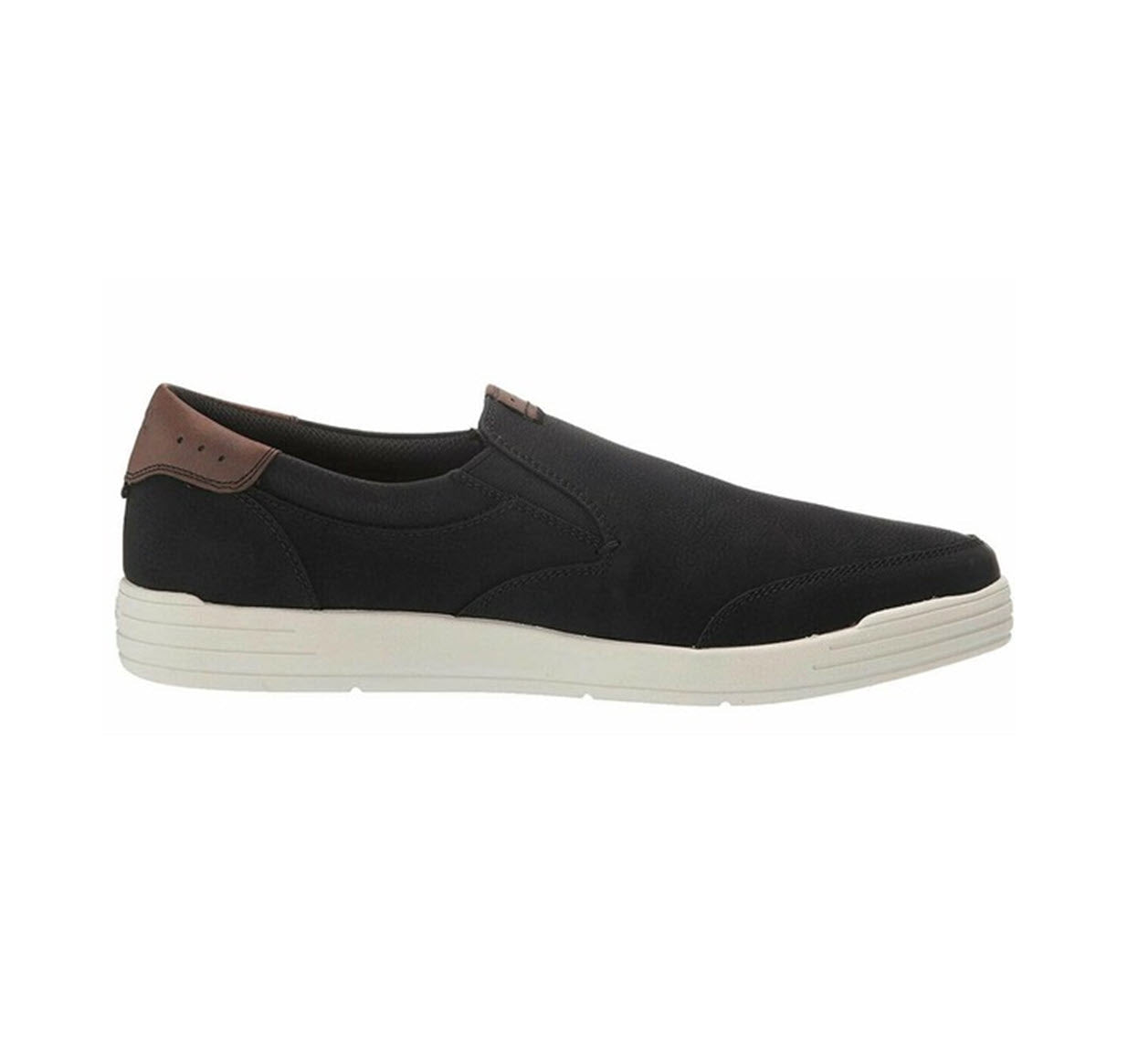 NUNN BUSH KORE CITY WALK SLIP-ON shoe with a lightweight EVA/rubber sole and a brown leather accent on the heel, set against a plain white background.