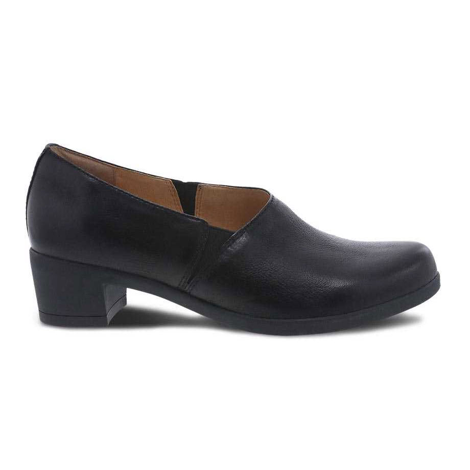 Black leather Dansko Camdyn loafer shoe with a low block heel against a white background.
Should be replaced with:
DANSKO CAMDYN BLACK BURNISHED - WOMENS by Dansko