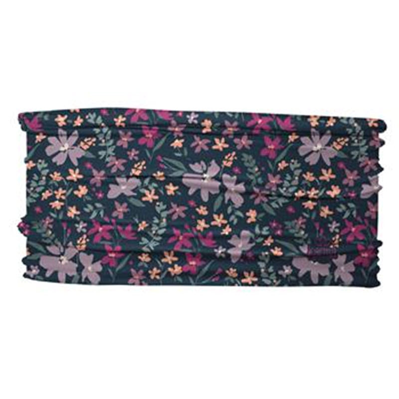 Stylish floral patterned fabric accessory, possibly a KARMA THIN HEADBAND LILAC FLOWER or scarf.