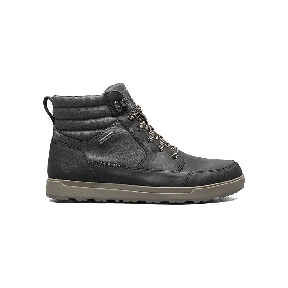 A black high-top sneaker-style boot with waterproof construction, laces, and a rugged sole on a plain white background. - Forsake Mason High Boot Waterproof Black - Mens