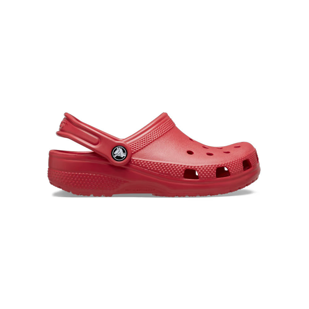 A single red Crocs Classic Clog Varsity Red - Kids displayed against a white background.