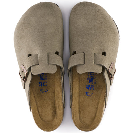 BIRKENSTOCK Boston トープ 39 BIRKENSTOCK BOSTON SOFT FOOTBED TAUPE - ADULTS - Lamey Wellehan Shoes