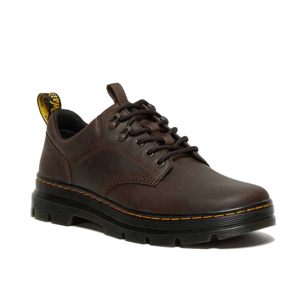 Brown leather lace-up shoe with yellow stitching and eVENT waterproof technology on a white background. 

KEEN TARGHEE II CASCADE BROWN/GOLDEN YELLOW - MENS by Keen