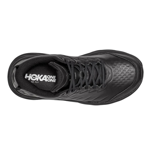 HOKA BONDI LEATHER SLIP RESISTANT BLACK - MENS - Lamey Wellehan Shoes