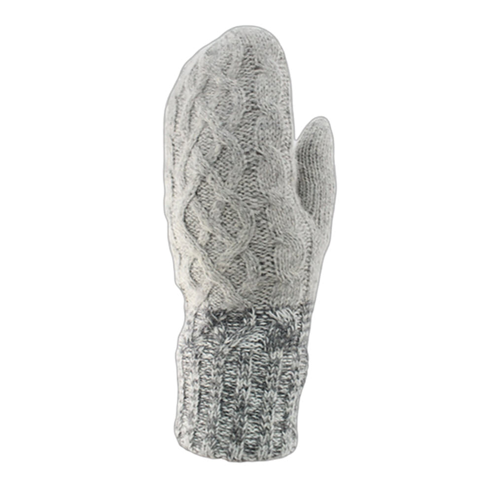 KLONDIKE KNIT MITTEN FLEECE LINED GREY - WOMENS