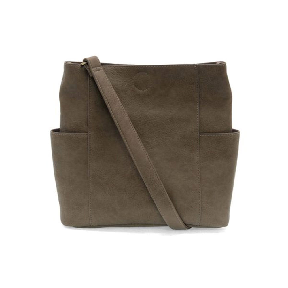 JOY SUSAN KAYLEIGH SIDE POCKET BUCKET BAG TAUPE