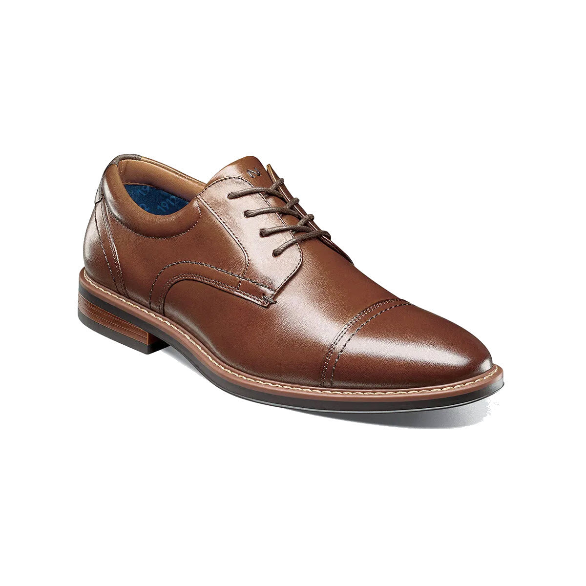 NUNN BUSH CENTRO FLEX CAP TOE OXFORD COGNAC MENS
