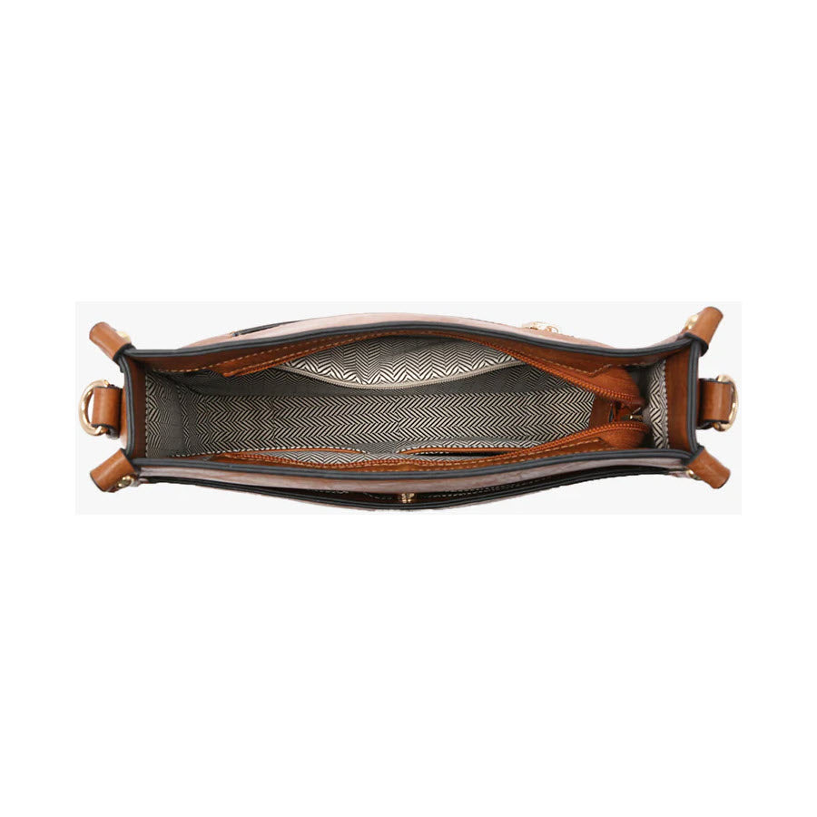 JEN & CO POSIE CROSSBODY BAG BROWN