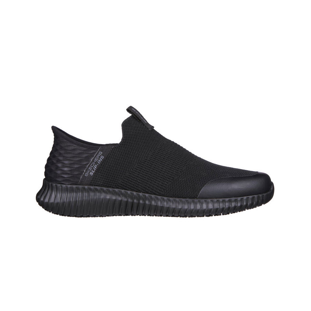 SKECHERS CESSNOCK RYLIND SLIP ON SR BLACK TEXTILE MENS - Lamey Wellehan Shoes