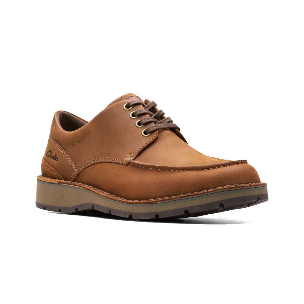 clarks brown dress shoes Clarks Mens Nature 5 Walk Brown Leather Casual Slip-On Loafer Shoes