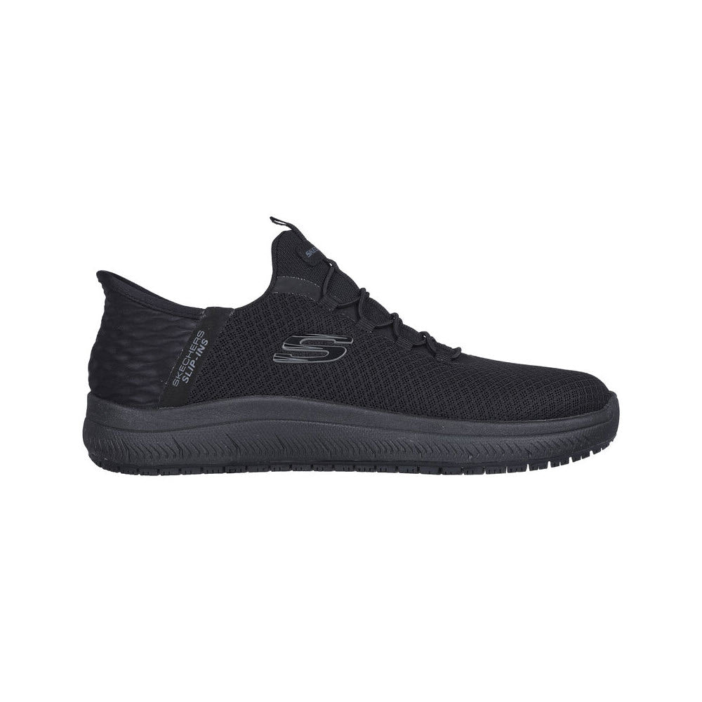 SKECHERS SLIP RESISTANT SUMMIT SLIP ON BLACK WOMENS Lamey