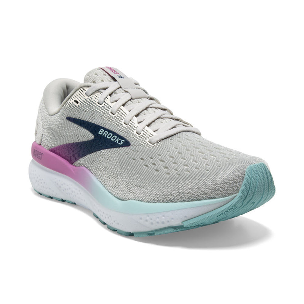 BROOKS GHOST 16 WHITE/GREY/ESTATE BLUE - WOMENS