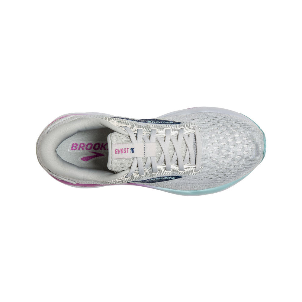 BROOKS GHOST 16 WHITE/GREY/ESTATE BLUE - WOMENS