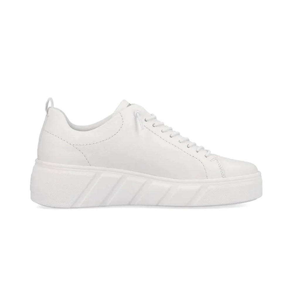 Revolution smooth leather platform street sneaker with laces, displayed against a plain background.