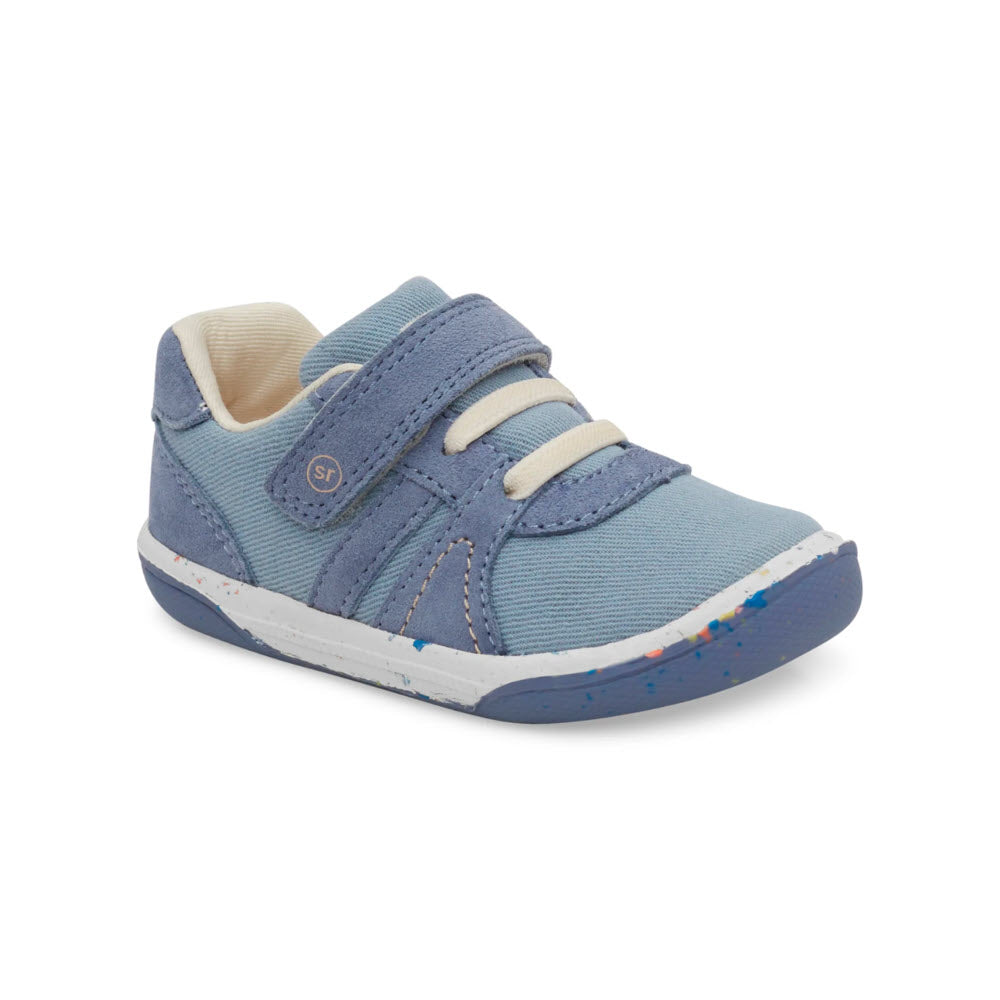 Stride Rite SR Fern Blue - Kids toddler shoe with hook-and-loop straps, speckled sole, and seaweed fiber.