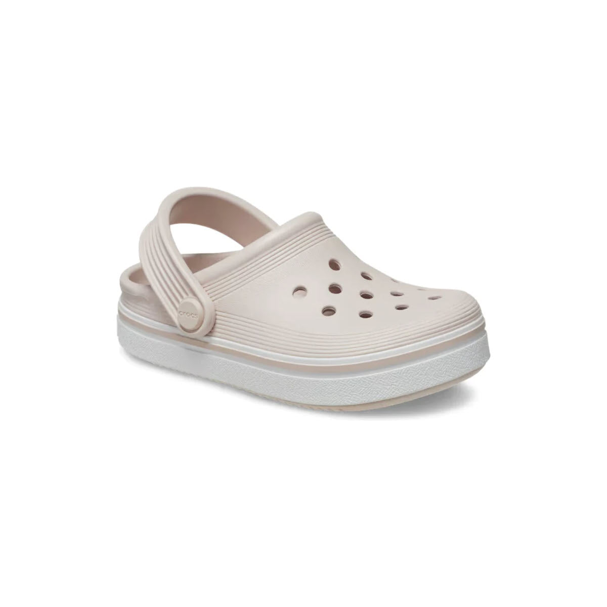 A single Crocs OFF COURT CLOGS QUARTZ - KIDS casual clog-style shoe on a white background.